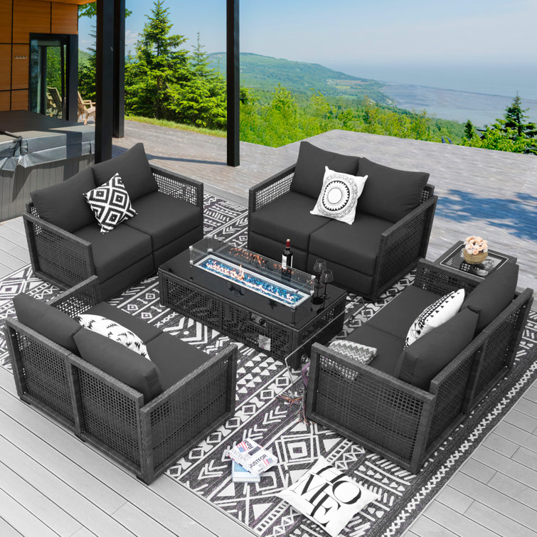 Outdoor sofa discount and fire pit